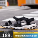SKECHERS斯凱奇女子春夏復古厚底增高熊貓涼鞋時(shí)尚休閑魔術(shù)貼軟底涼拖 31514/BLK 黑色 35