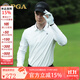 PGA高爾夫服裝男長(cháng)袖T恤秋冬運動(dòng)球衣男裝衣服polo衫翻領(lǐng)設計 PGA 101321-白色 XL