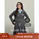 茵曼（INMAN）2025秋冬女裝新款通勤百褶半身裙高腰A字中長(cháng)裙 花灰-18538248 M