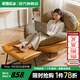 家逸搖椅懶人沙發(fā)搖搖椅陽臺靠背躺椅小戶型單人沙發(fā)客廳網(wǎng)紅款椅子 加大加厚座包  D字款【送鞋踏】