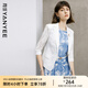 顏域白色簡(jiǎn)約西裝外套女士2025新款春季正裝通勤職業(yè)裝高級感西服 白色1 2XL