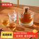 京東京造 酒具套裝 手工錘紋日式清酒壺酒杯四季通用1壺1缸4杯