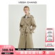 VEGA CHANG【現(xiàn)貨】卡其色風(fēng)衣女2025春秋新款韓版中長款大衣垂感外套 卡其色 S