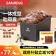 三能（SANNENG）低糖吐司模具 450克不沾吐司盒250g小吐司盒蓋子日式面包模具 450g新款一體成型低糖模具SN2196