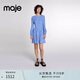 Maje2024秋冬款女裝法式時尚印花短款長袖褶皺連衣裙MFPRO03755 多色 T38