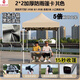 戶(hù)外四方折疊帳篷擺地攤四角遮陽(yáng)棚防雨防曬四腳大傘卡其色雨篷傘 卡其2*2 黑膠頂布無(wú)圍 加厚五倍耐用支架