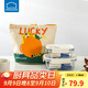 樂扣樂扣（LOCK&LOCK）清新玻璃保鮮飯盒三件套(630ml*1+380ml*1+便當(dāng)包)LNG428S604白色