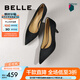 百麗（Belle）高跟鞋女細(xì)跟商場同款氣質(zhì)單鞋婚鞋A5T1DAQ4 黑色 37 (235mm)