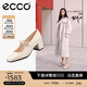 愛(ài)步（ECCO）瑪麗珍鞋女鞋 2025年夏季倪妮同款高跟鞋淺口單鞋 型塑290963 石灰色29096301378 36