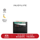 INJOYLIFE真皮小錢(qián)包超薄 簡(jiǎn)約男女商務(wù)皮夾 個(gè)性時(shí)尚迷你卡包 黑色
