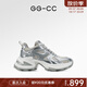 GG-CC【硬核實(shí)力派】2024年潮酷百搭老爹鞋女厚底休閑運動(dòng)鞋子G24U2117 銀色 皮面 37