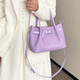 絲芙倫（seefulun）2026冬季新款真皮斜挎手提小包頭層牛皮休閑女包多隔層小巧托特包 紫色-TOGO頭層牛皮 配真皮肩帶