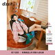 DZZIT地素毛呢外套2025冬季新款粉白格紋法蘭絨包邊大衣女3J4G1043G 粉紅色(圓領(lǐng)) M
