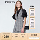 PORTS寶姿  新品商場同款女裝經(jīng)典千鳥格露背西裝馬甲SN8J011HFD049 白/黑色 S (4)
