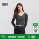 森馬毛衣女短款正肩緊身顯瘦2025春季圓領(lǐng)假兩件毛衫109125107002
