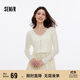 森馬（Semir）針織開(kāi)衫女短款蕾絲V領(lǐng)夏季2025溫柔蝴蝶結修身上衣109325106001