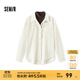 森馬（Semir）長(cháng)袖襯衫女冬季中長(cháng)款假兩件寬松磨毛襯衣通勤溫柔系氣質(zhì)上衣 奶白10501 M