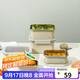 樂(lè )扣樂(lè )扣（LOCK&LOCK）不銹鋼保鮮盒密封冰箱廚房?jì)Υ媸占{盒水果學(xué)生帶飯餐盒600ml米色