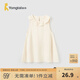 童泰（TONGTAI）女童無(wú)袖連衣裙夏季薄款時(shí)尚外出甜美裙子洋氣花邊領(lǐng)口公主裙 藕白 110 cm