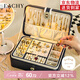 EACHY?首飾盒收納盒新婚生日禮物精致大容量項(xiàng)鏈?zhǔn)宙準(zhǔn)占{展示架 藍(lán)