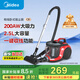美的（Midea）吸塵器家用 C6 有線臥式大吸力地毯清潔機大功率強勁吸力一鍵收線 【國家補貼】