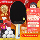 紅雙喜DHS狂飚六星乒乓球拍橫拍反膠弧圈結合快攻H6002含拍包