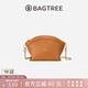 BAGTREE包包樹元寶包新款植鞣牛皮輕奢品牌單肩餃子斜挎手機包七夕禮物 焦糖色【bag tree女包】 高級小眾生日禮物女