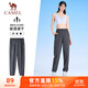 駱駝（CAMEL）速干運動(dòng)褲女透氣梭織束腳休閑褲子 J25BABLH049 城堡灰 M