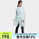 阿迪達(dá)斯 （adidas）三葉草女子新款運(yùn)動(dòng)薄款梭織皮膚衣長(zhǎng)款連帽外套 HC6587 HC6587 L