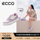 愛步（ECCO）板鞋女 倪妮同款增高厚底輕盈透氣百搭拼色休閑鞋 街頭ACE856823 薰衣草紫/灰白色85682361091 37