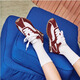 TOOMANYSHOES 【吳昕同款】甜味補劑 夏季新款軟底網(wǎng)面運動鞋透氣休閑德訓鞋女 酒紅色 38