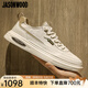 JASONWOOD正品夏季新款輕奢男鞋網(wǎng)面透氣輕便一腳蹬日常百搭低幫小白鞋板鞋 米杏 40