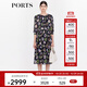 PORTS寶姿商場(chǎng)同款2022早秋新款女裝“似錦繁花”印花靈動(dòng)連衣裙 丈青印花 XS (2)