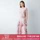 顏域氣質(zhì)減齡穿搭一整套2024新款女士夏季套裝針織衫半身裙兩件套 粉色 M/38