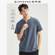 佐丹奴亨利衫男純棉針織純色基礎(chǔ)款亨利領(lǐng)短袖t恤男01023418