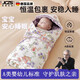 JCZS德國新生兒嬰兒抱被初生恒溫包被純棉a類(lèi)冬季寶寶產(chǎn)房包單豆豆絨 1.恒溫x純棉【春秋 室溫15-25℃】艾克熊貓 90x90cm