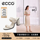 愛(ài)步（ECCO）涼鞋女 夏季方頭一字帶優(yōu)雅媽媽女士單鞋高跟涼鞋 雕塑233303 石灰色23330301378 37