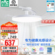 雷士（NVC）風扇燈餐廳吊扇燈led臥室北歐客廳燈三防 全光譜護眼 枕邊風 【全光譜/1級能效】42寸93瓦云逸