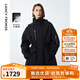 朗姿霍爾多巴吉白鵝絨工裝風(fēng)修身羽絨服短款羽絨外套冬季新款 黑色 M