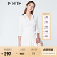 PORTS寶姿  新品商場同款連衣裙女裝修身連衣裙SN8D007HFD015 米白 S (4)