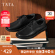 他她（TATA）2025秋商場(chǎng)同款純色舒適百搭休閑皮鞋男新款MGD03CM5 黑色 41