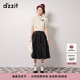 DZZIT【爆款補單】明星同款地素半身裙春秋新款法式復古宮廷女傘裙 黑色 M