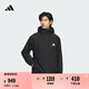 adidas拒水防潑加絨內(nèi)膽三合一連帽外套男女阿迪達(dá)斯官方輕運(yùn)動(dòng) 黑色   L