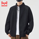 貓人（MiiOW）開(kāi)衫衛衣外套2026新款春秋冬季寬松男士休閑夾克運動(dòng)上衣 黑色 L