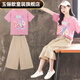 玉儷歆女童夏裝新款套裝兒童夏天薄款短袖七分褲12歲中大童運動(dòng)兩件套10 GOGO 紫粉色 120 【收藏關(guān)注有獎勵】