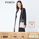 PORTS寶姿  新品商場(chǎng)同款 春季新品女裝簡(jiǎn)約中長(zhǎng)款條紋針織開(kāi)衫 黑/白 S M