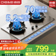 德意（DE&E）【星火】燃氣灶 不銹鋼 雙眼灶具 5.2kW大火力 高熱效率 全尺寸適配 灶具JZT-716G（天然氣）