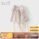 戴維貝拉女童七分褲套裝夏裝兒童上衣兩件套寶寶亞麻衣服