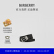 博柏利（BURBERRY）【禮物】男士 雙面兩用炭灰色格紋拼皮革針扣腰帶皮帶