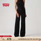 Levi's李維斯25年秋冬新款女士美式休閑318寬松塑形闊腿牛仔褲情侶衣櫥 黑色 28 (30)
